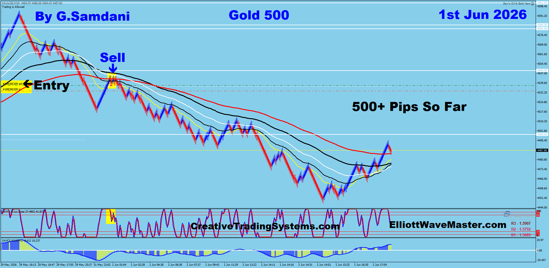 Gold 500 Renko Trade — June 1 2026
